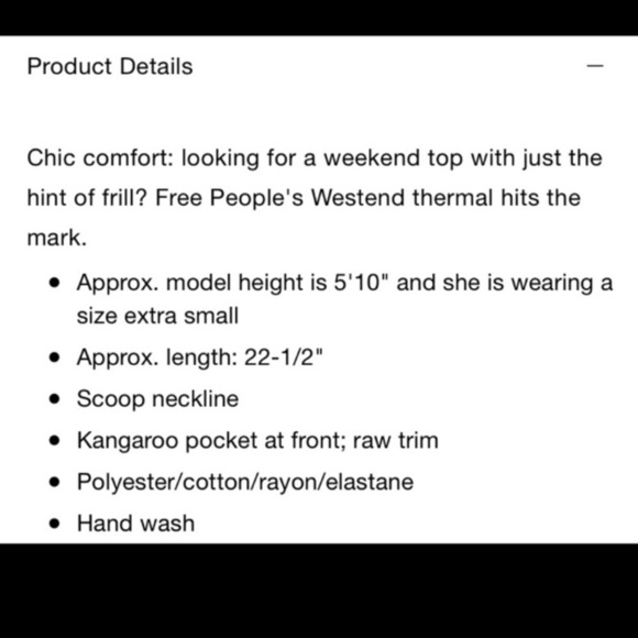 Nwt Free People Westend Thermal Long Sleeve Top - Picture 9 of 9